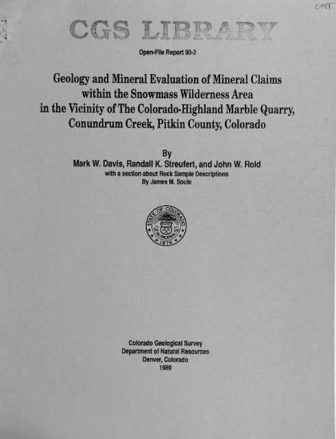 Marble - Colorado Geological Survey