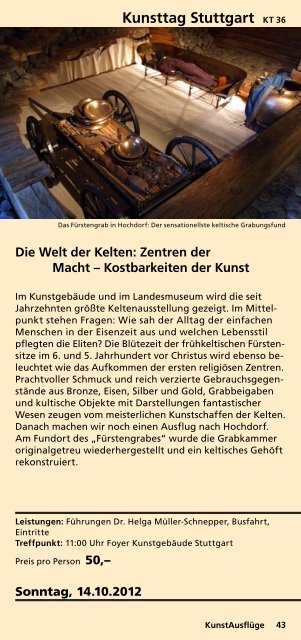 KunstAusflüge 2012-2013 - Agentur für Kunstvermittlung