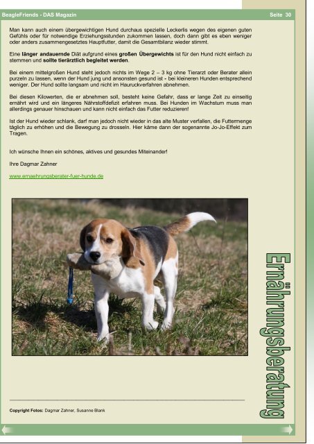 Inhalt - BeagleFriends - DAS Magazin