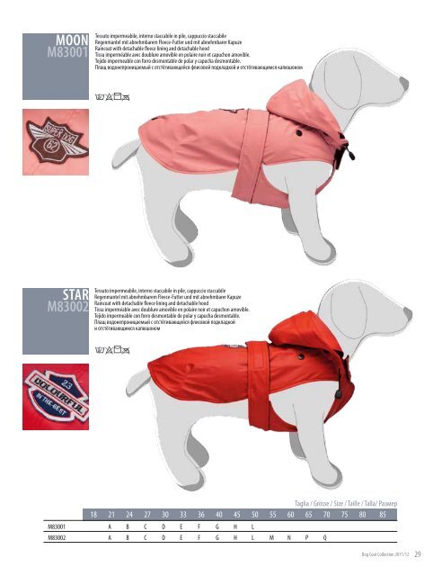 DOG COAT COLLECTION 2011/12