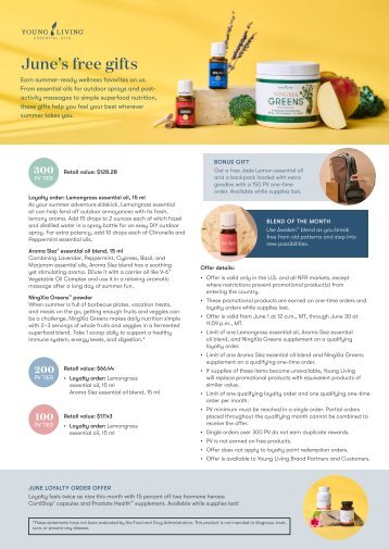 June’s gift with purchase flyer