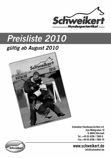 Preisliste 2010 - Schweikert