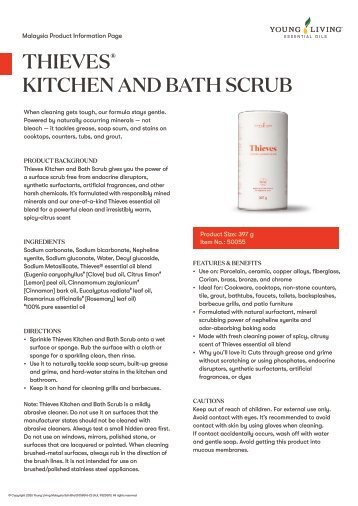 Thieves Kitchen and Bath Scrub PIP