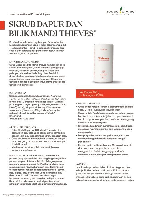 Thieves Kitchen and Bath Scrub PIP