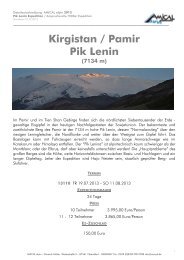 Kirgistan / Pamir Pik Lenin (7134 m) - AMICAL alpin