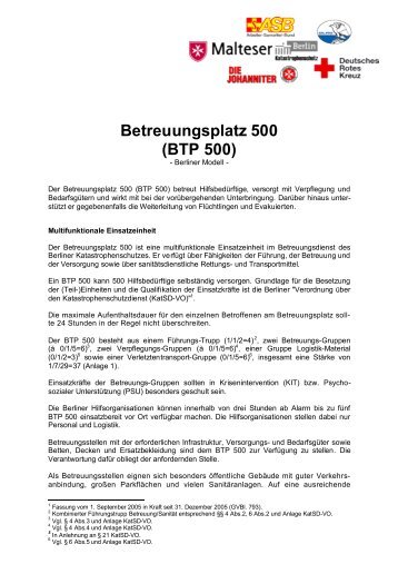 Betreuungsplatz 500 (BTP 500)