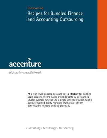 Recipes for Bundled Finance and Accounting Outsourcing