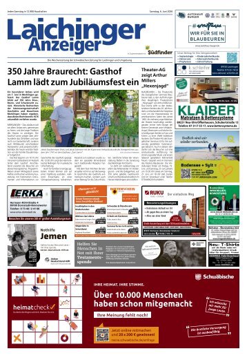 06.06.2026 Laichinger Anzeiger