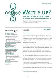 WATT'S UP? - Experiment eV