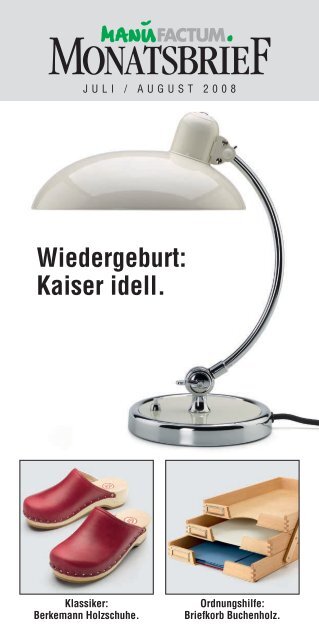 Wiedergeburt Kaiser Idell Manufactum