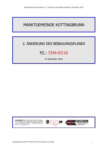 MARKTGEMEINDE KOTTINGBRUNN PZ.: 7334-07/10