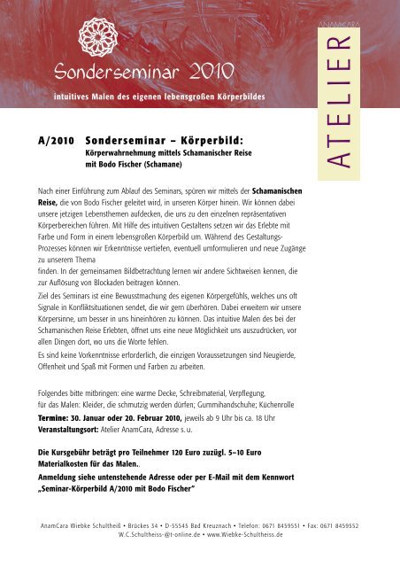 A/2010 Sonderseminar – Körperbild - Wiebke Schultheiss