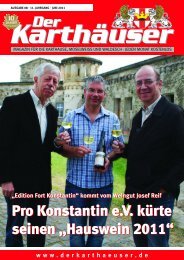 „Edition Fort Konstantin“ kommt vom Weingut Josef ... - Der Karthäuser