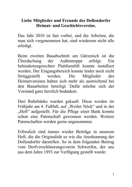 Volksmission Rette Deine Seele Heimatverein Dollendorf