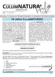 10 Jahre C NATURA® ULUM - CulumNATURA Naturkosmetik