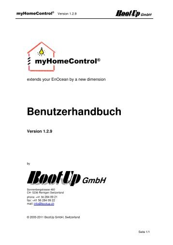 Benutzerhandbuch - myHomeControl