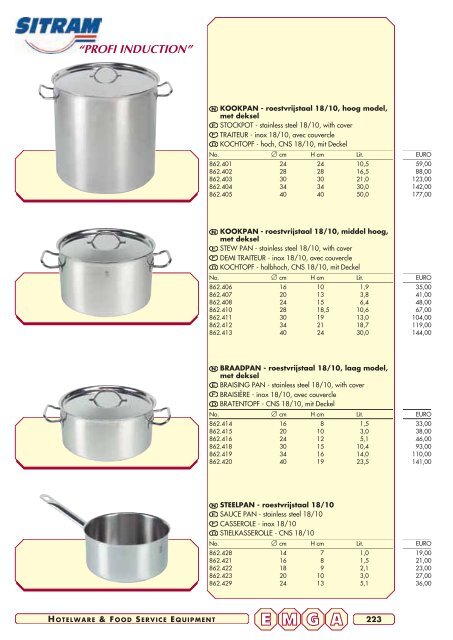 Emga Catalogus - Hofland Grootkeuken BV