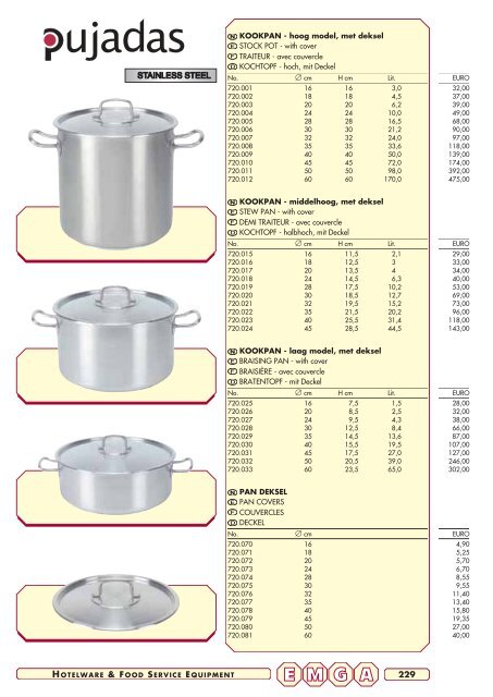 Emga Catalogus - Hofland Grootkeuken BV
