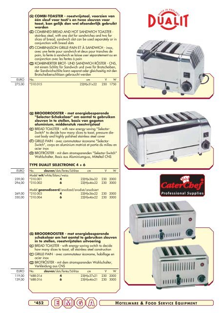 Emga Catalogus - Hofland Grootkeuken BV