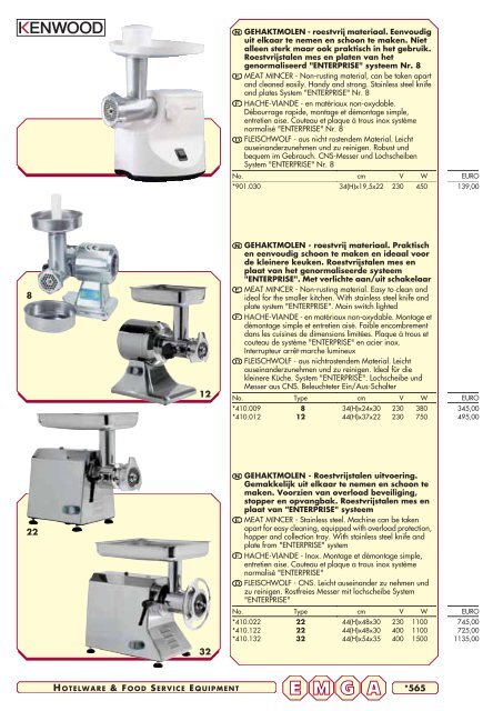 Emga Catalogus - Hofland Grootkeuken BV