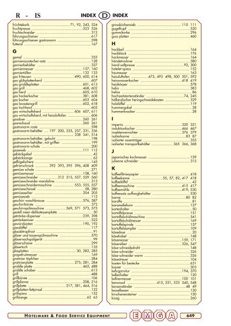 Emga Catalogus - Hofland Grootkeuken BV