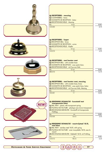 Emga Catalogus - Hofland Grootkeuken BV