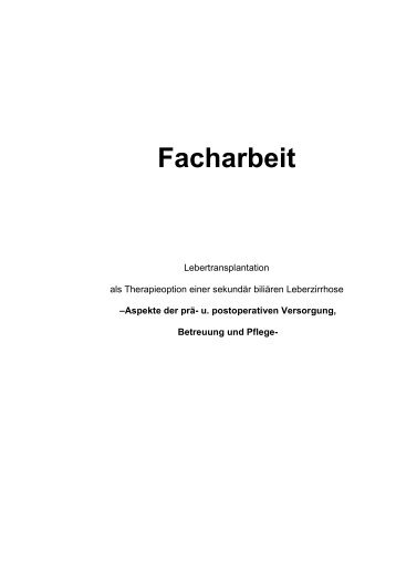 Facharbeit - Organtransplantation