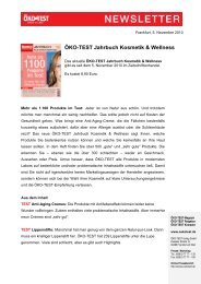 ÖKO-TEST Jahrbuch Kosmetik & Wellness - Presse - Öko-Test