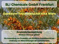 Sanddorn, Broschüre Anwenderbeobachtung - SLI Chemicals GmbH