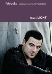 TOBIAS LICHT - Agentur Fehrecke