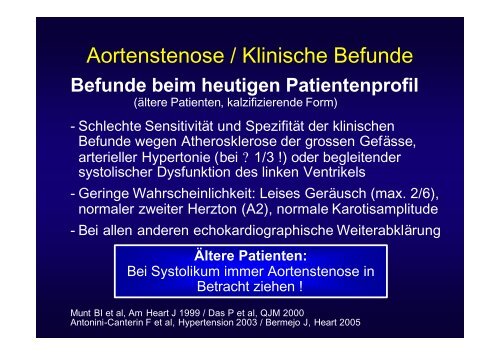 Aortenstenose bei älteren Patienten - Vereinigung Zuercher ...