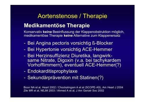 Aortenstenose bei älteren Patienten - Vereinigung Zuercher ...