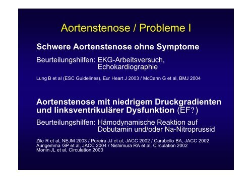 Aortenstenose bei älteren Patienten - Vereinigung Zuercher ...
