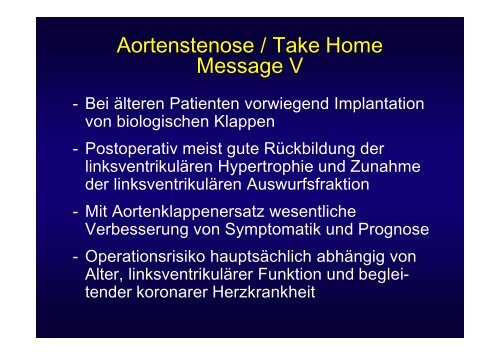 Aortenstenose bei älteren Patienten - Vereinigung Zuercher ...