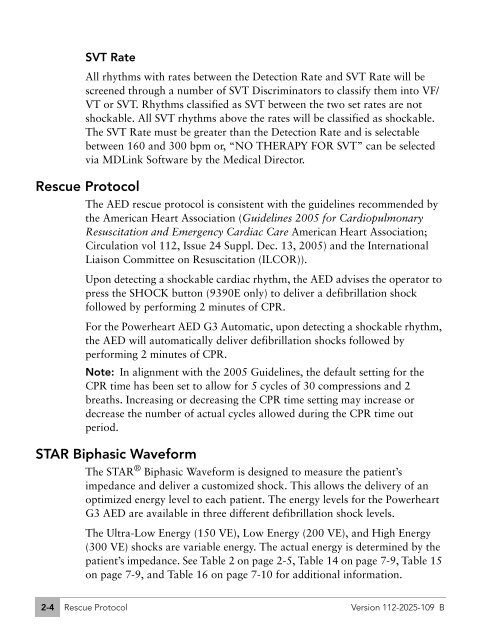 AED G3 Plus Operator and Service Manual - Cardiac Science