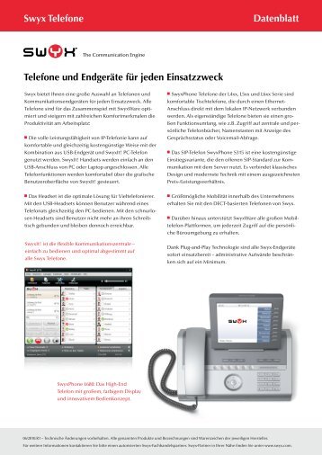 Swyx Datenblatt - Telefone und Endgeräte (DE) 06.2010.cdr