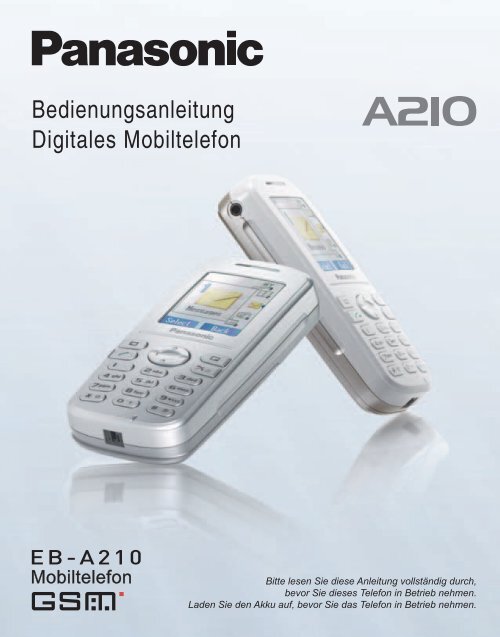 Bedienungsanleitung Digitales Mobiltelefon - Panasonic