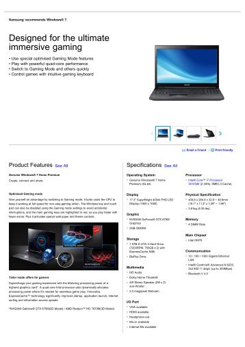 Samsung NP700G7C 17.3-inch High Performance ... - 1000 Ordi