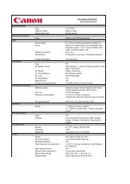 Download PowerShot SX120 IS - Specification sheet - Canon