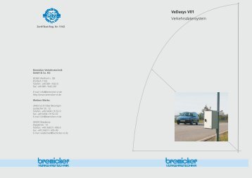 Prospekt VeDasys - Bremicker Verkehrstechnik
