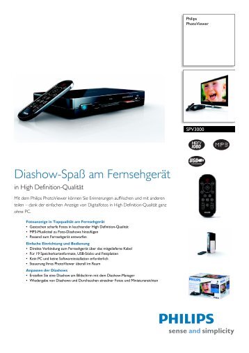 Diashow-Spaß am Fernsehgerät - Philips