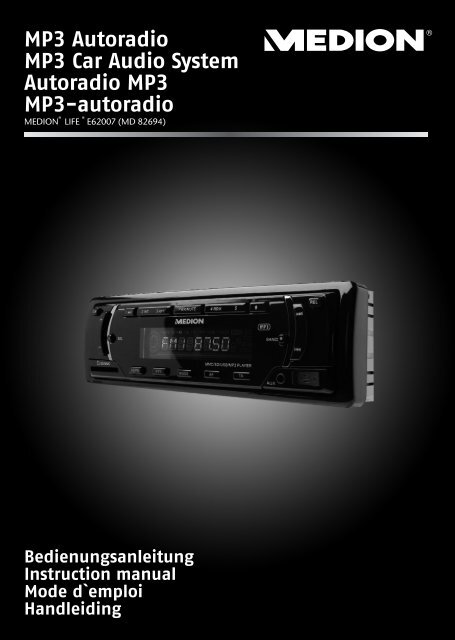 MP3 Autoradio MP3 Car Audio System Autoradio MP3 ... - medion