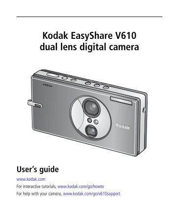 Kodak EasyShare V610 dual lens digital camera - Foto Source ...