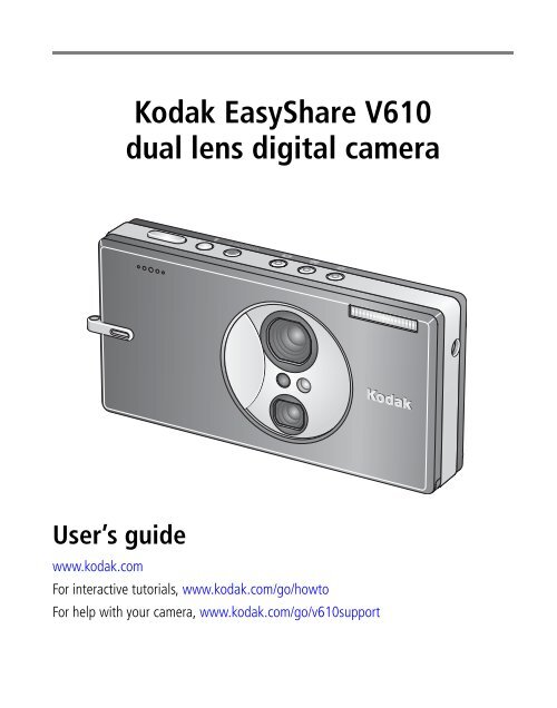 Kodak EasyShare V610 dual lens digital camera - Foto Source ...