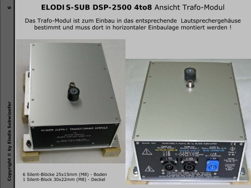 ELODIS-SUB DSP-2500 4to8 - Elodis Subwoofer, speaker