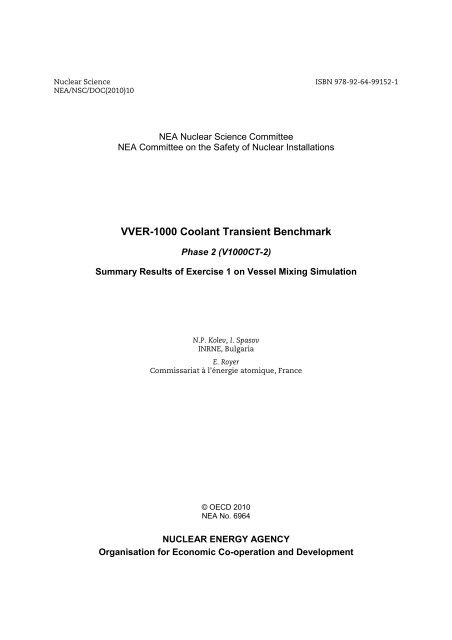 VVER-1000 Coolant Transient Benchmark - OECD Nuclear Energy ...