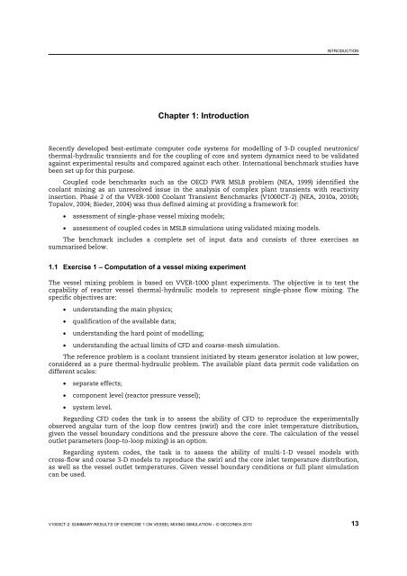 VVER-1000 Coolant Transient Benchmark - OECD Nuclear Energy ...