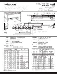 MODELS 4032, 4033 4034, 4035 - Accuride