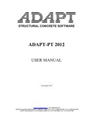 structural concrete software adapt-pt 2012 - ADAPT Corporation