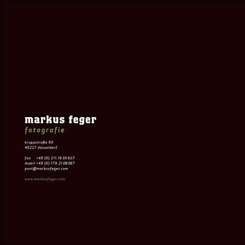 infos - markus feger